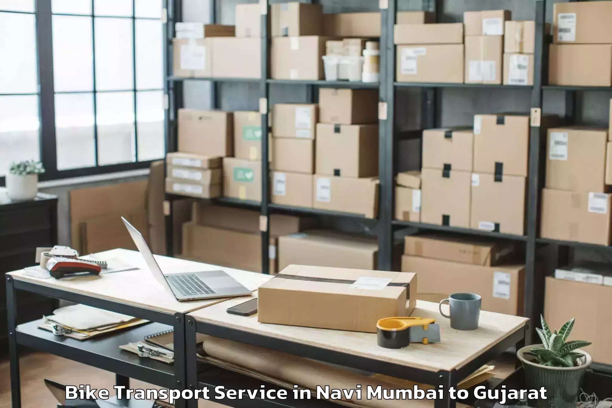 Hassle-Free Navi Mumbai to Dahej Port Bike Transport